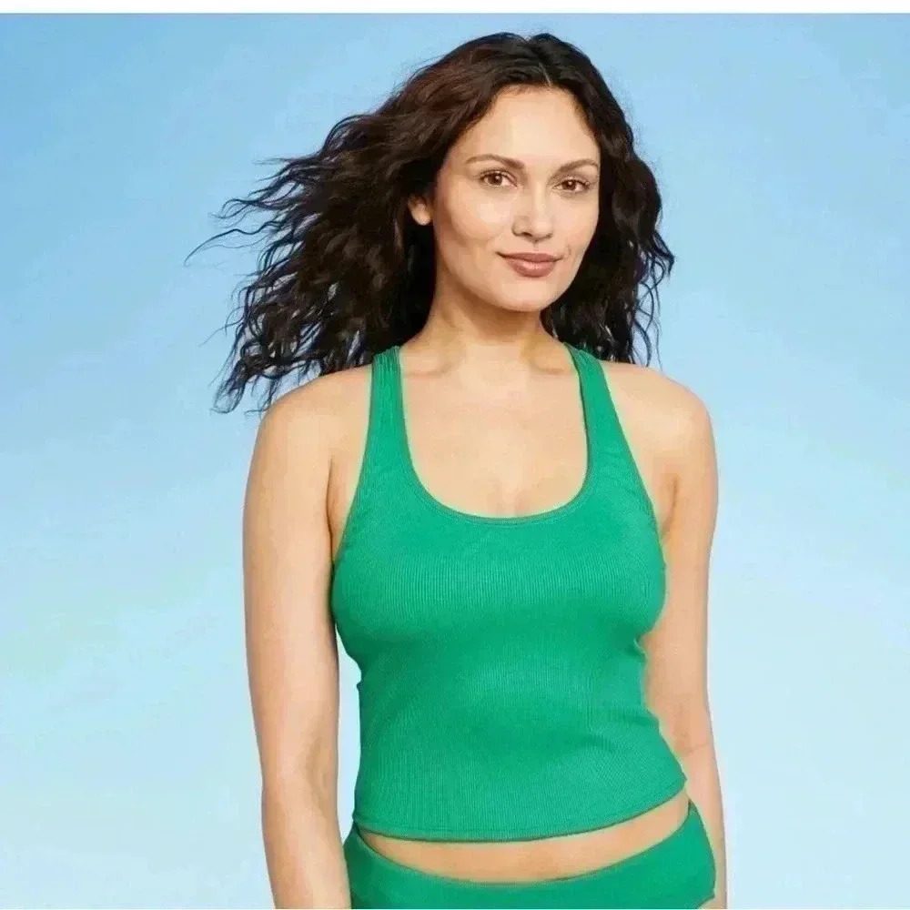 NWT Green Bikini Top